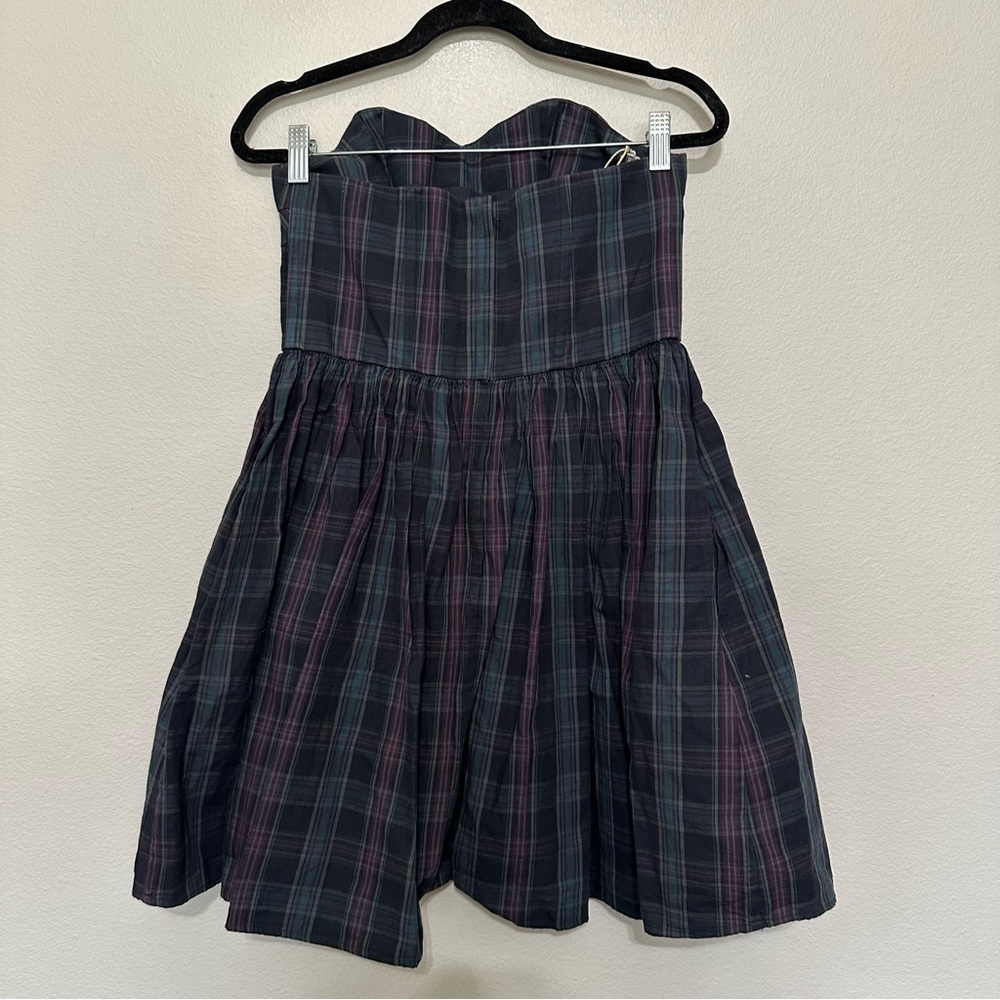 NWT Jack Wills fabulously British keynsham dress black check size 6 US green - Picture 3 of 3